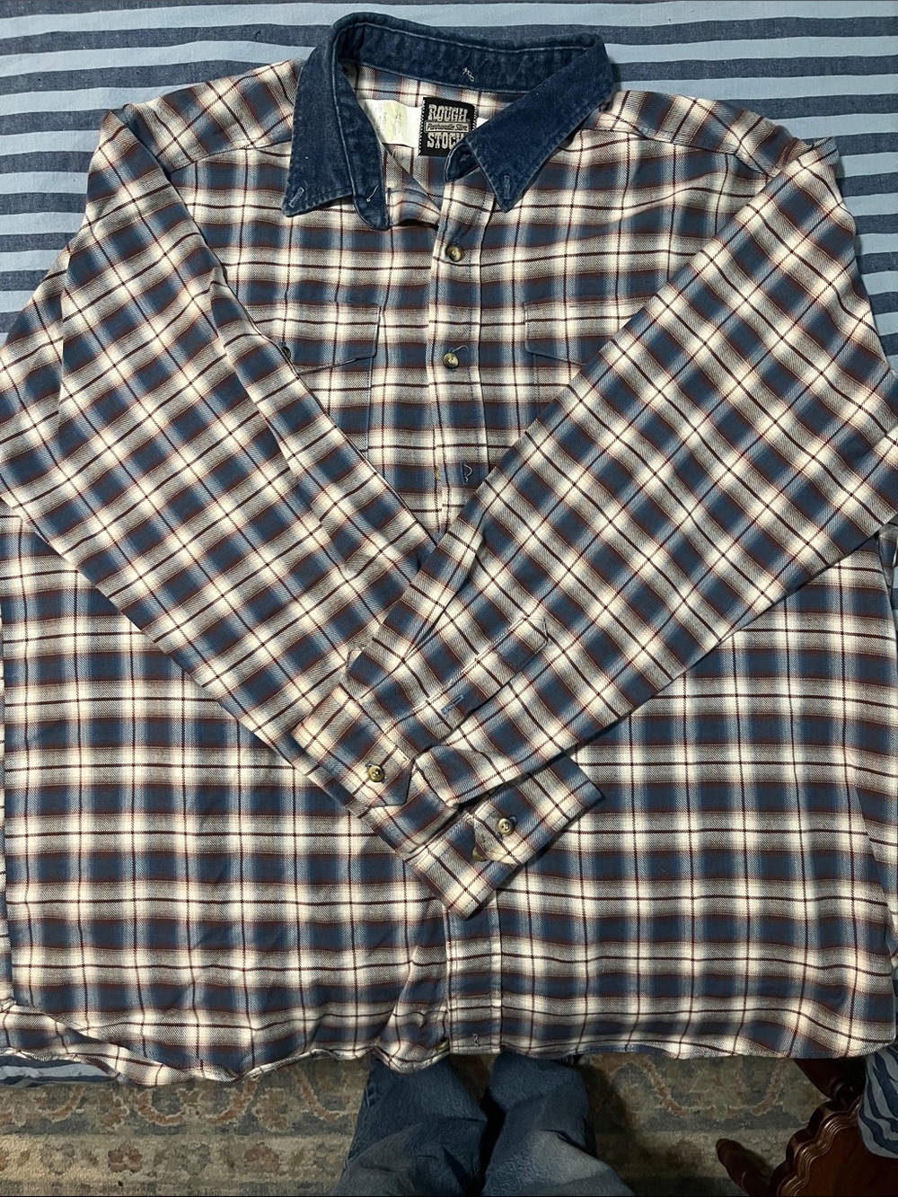 Rough Stock Flannel Denim Collar